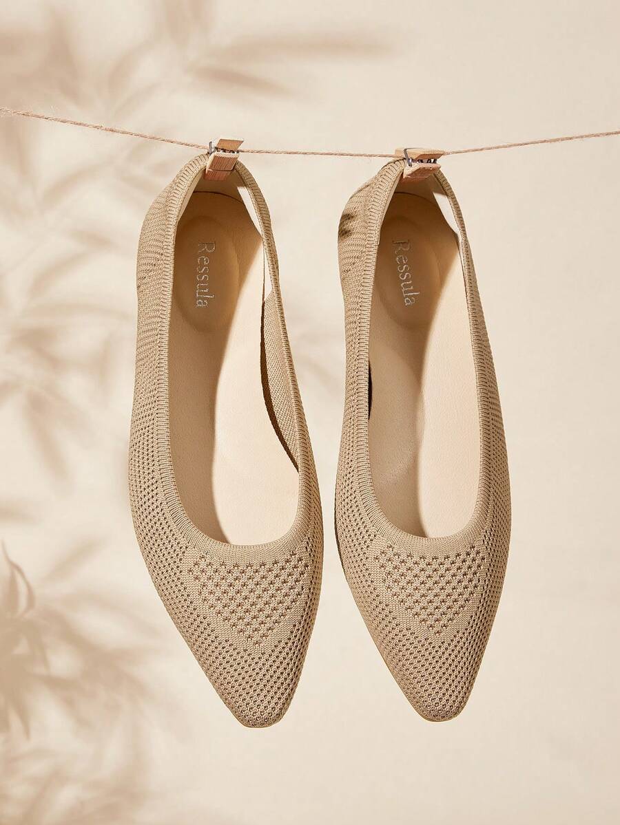 Ressula Women's Casual Versatile Simple Flat Shoes - Apricot - View 1