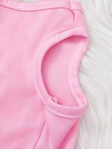 PETSIN 1 pieza Chaleco para mascota con estampado de carta de Papá Noel, color rosa, ropa para mascotas transpirable y amigable con la piel para Navidad - Rosa - Ver 4