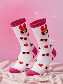 THE POWERPUFF GIRLS X SHEIN Women Crew Socks
