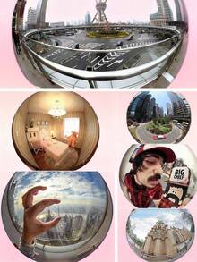 Kit de lente de cámara de teléfono 3 en 1 - Gran angular, macro, ojo de pez - Ideal para accesorios de fotografía, portátil y listo para selfies compatible con iPhone, Android para vacaciones de verano, viajes, fotografía creativa, contenido de redes sociales, accesorios para teléfono - Multicolor - Ver 3