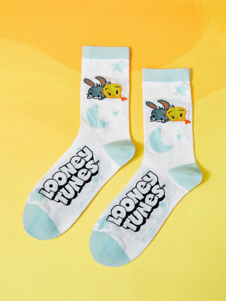 LOONEY TUNES X SHEIN Women Crew Socks - Multicolor - View 1