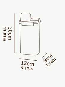 Household Sealed Rice Container - Airtight Anti-Pest Moisture-Proof Storage Can For Kitchen, Flour Container, Grain Storage Bin, Grain Organizer, Cat Dog Pet Food Storage Bucket - Large Capacity - White - View 6
