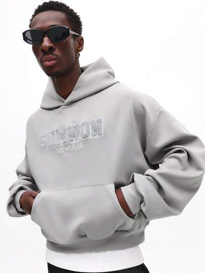 SUMWON Oversized Pullover Hoodie With Centre Pocket And Drawstring Hood For Casual Streetwear,INS Hot Selling Style,Comfortable And Thick Fabric For Ultimate Warmth,Family Matching Outfits For Couples,Stylish Coordination,Cozy Family Ensemble,Perfect For Casual And Holiday Wear