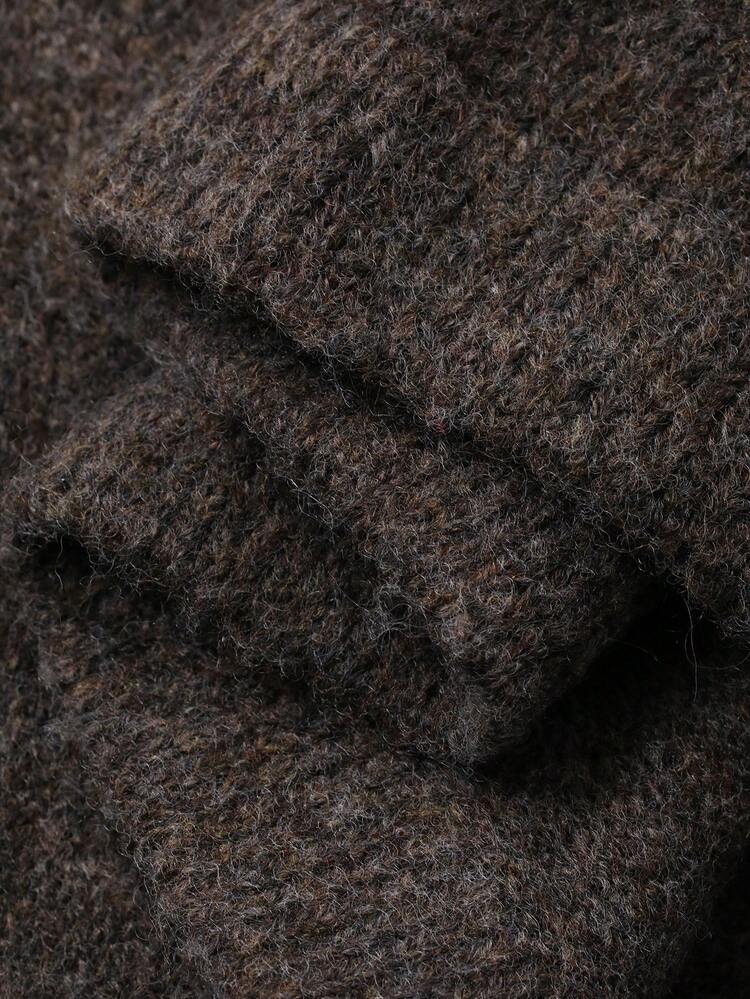 Women's Loose Business Casual Elegant Sleeveless Cardigan Knit Top And Straight Leg Pants 2 Pieces Set, Autumn/Winter