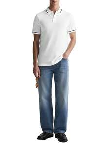 Calvin Klein Men's Polo Shirt Bright White - 白色 - 查看 3