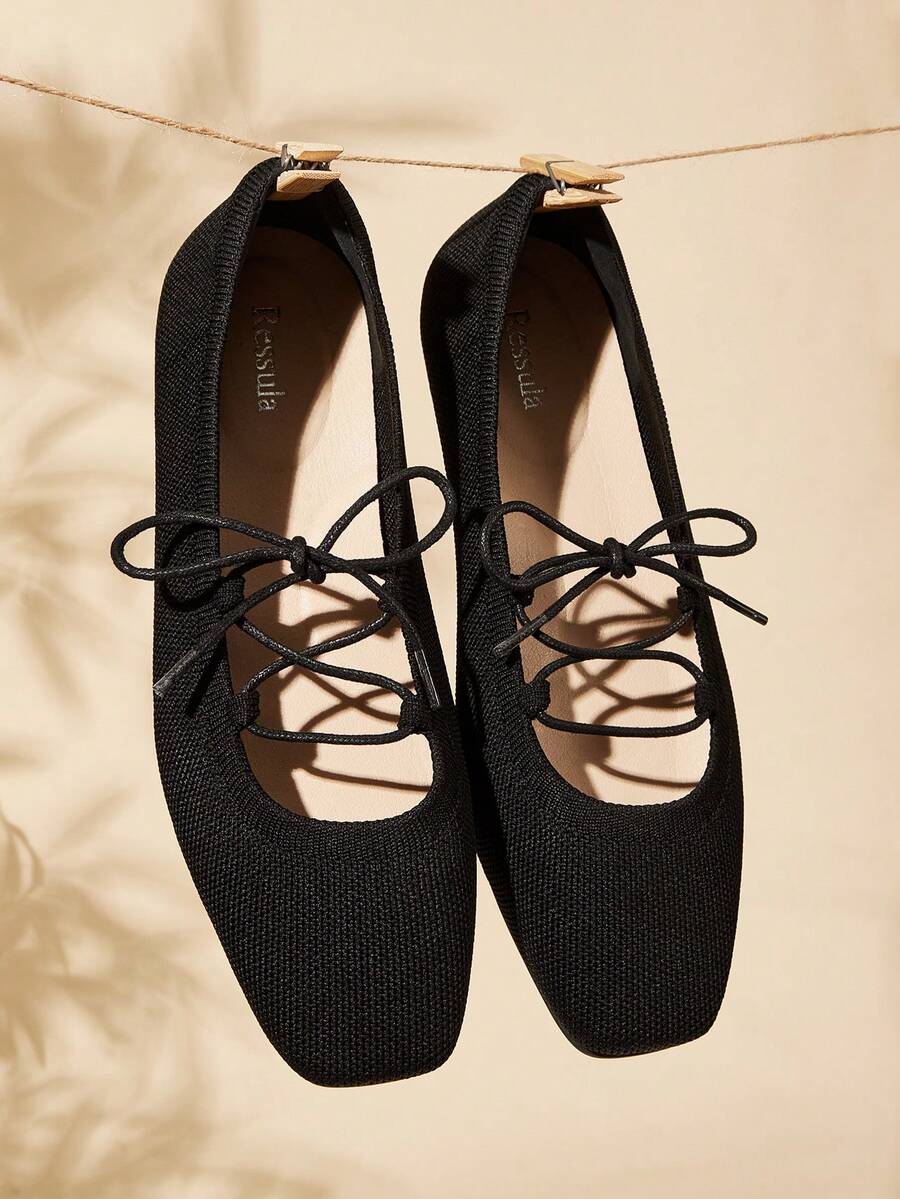 Ressula Giày bệt nữ thời trang, thoải mái và thoáng khí - màu đen - Xem 1