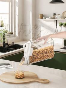 1 Buah Wadah Penyimpanan Makanan | Wadah Biji-bijian Transparan Modern, Cocok untuk Dapur dan Ruang Penyimpanan | Desain Kedap Udara, Menjaga Makanan Kering Tetap Segar, dengan Estetika Minimalis - MultiWarna - View 10