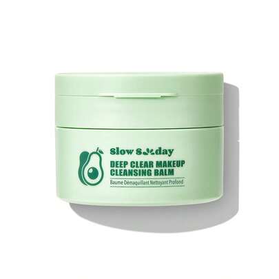 Slow Sunday Deep Clear Makeup Cleansing Balm, Deep Makeup Remover, Face Cleanser, Multiple Plant Oils, Help Dissolve Makeup & Sunscreen, For Face, Lips & Eyes, Cosmetics For All Skin Types, Quickly Melts Away Makeup, Soft, Nourishing, Smooth Balm Texture, Gentle, Non‑Irritating Formula, Y2K, Skin Care, For Summer, Ideal For Party