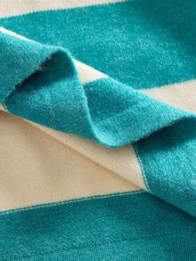 ROMWE MEN Prep 男士翻领学院风刺绣针织毛衣，时尚街头风，冬季款 - 綠色 - 查看 6