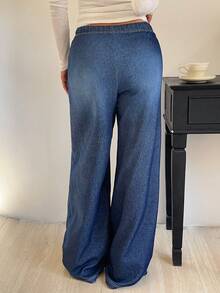 Siren Gaze Women's Dark Blue Casual Thermal Lined Jeans Winter - Dark Wash - View 3