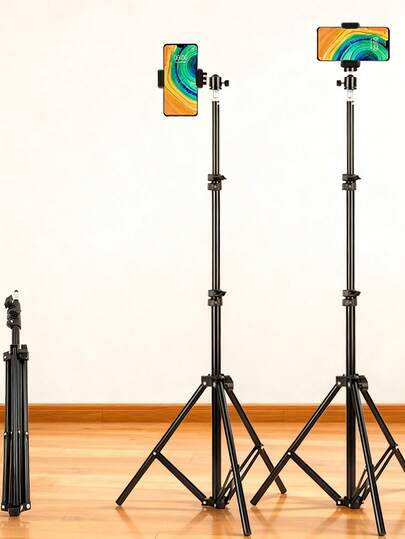 Chân máy đứng 160cm có đầu xoay nghiêng và giá đỡ điện thoại Tương thích với điện thoại Android Điện thoại di động Thích hợp để phát trực tiếp, Vlog, Tụ họp gia đình, Chụp ảnh tiệc Giáng sinh, Tự sướng cầm tay, Hoạt động ngoài trời, Phỏng vấn Tương thích với điện thoại Android Cho kỳ nghỉ hè, Du lịch, Đèn chiếu sáng, Hoạt động ngoài trời, Gậy tự sướng phát trực tiếp