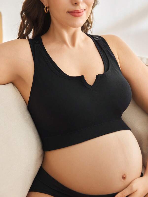 BloomMama 1 pièce Soutien-gorge sans couture de grande taille, haute valeur, haute qualité, portable, de couleur unie, confortable et minimaliste, best-seller 2025