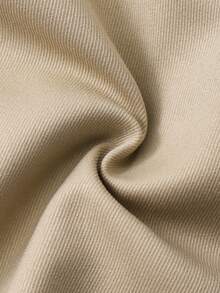 Sparklyn 少女优雅通勤休闲风格卡其色领中长外套