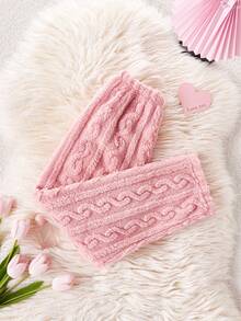 Dream Adore Tween Girl Jacquard Fleece Pink Lounge Pants - Pink - View 6