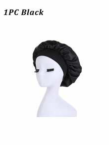 Silk Bonnet For Sleeping, Satin Hair Bonnets, Soft Elastic Band Silk Sleep Cap, Silk Hair Wrap For Curly Hair, Ideal For Overnight Curls Preservation, All-Season Shower Caps, Comfortable For Chemotherapy Patients Home Bathroom Decor Fall Decor  Hair Bonnet - Multicolor - View 21