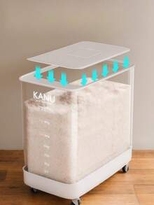 Rice Dispenser With Measuring Cup & Fresh-Keeping Box - Ideal Grain Dispenser & Storage Container For Home Pantry - Keep Rice/Soybeans/Sugar Fresh And Moisture-Proof - Rice Bucket For Kitchen