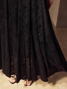 MOTF PREMIUM 女士长袖蕾丝刺绣礼服