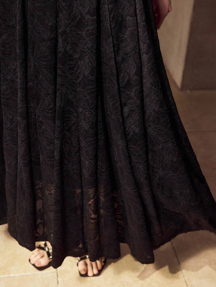 WOMEN'S LONG SLEEVE LACE EMBROIDERED CEREMONIAL DRESS