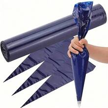 50 túi đựng bánh ngọt dùng một lần, túi bắt kem PET dày 16 inch dùng để trang trí bánh, phụ kiện làm bánh chuyên nghiệp - Màu xanh lam - Xem 1
