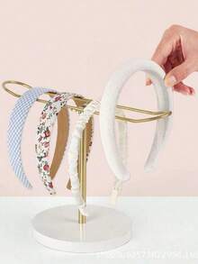 金属发箍收纳架，单/双/三层可选，可展示发箍、发绳、手镯等配饰，适用于卧室、大学宿舍装饰，适合女孩、女士，也可用于性别揭晓派对、生日、婚礼、聚会等场合，是送给同事、朋友和家人的完美礼物，也是返校季的理想之选。 - 彩色 - 查看 12