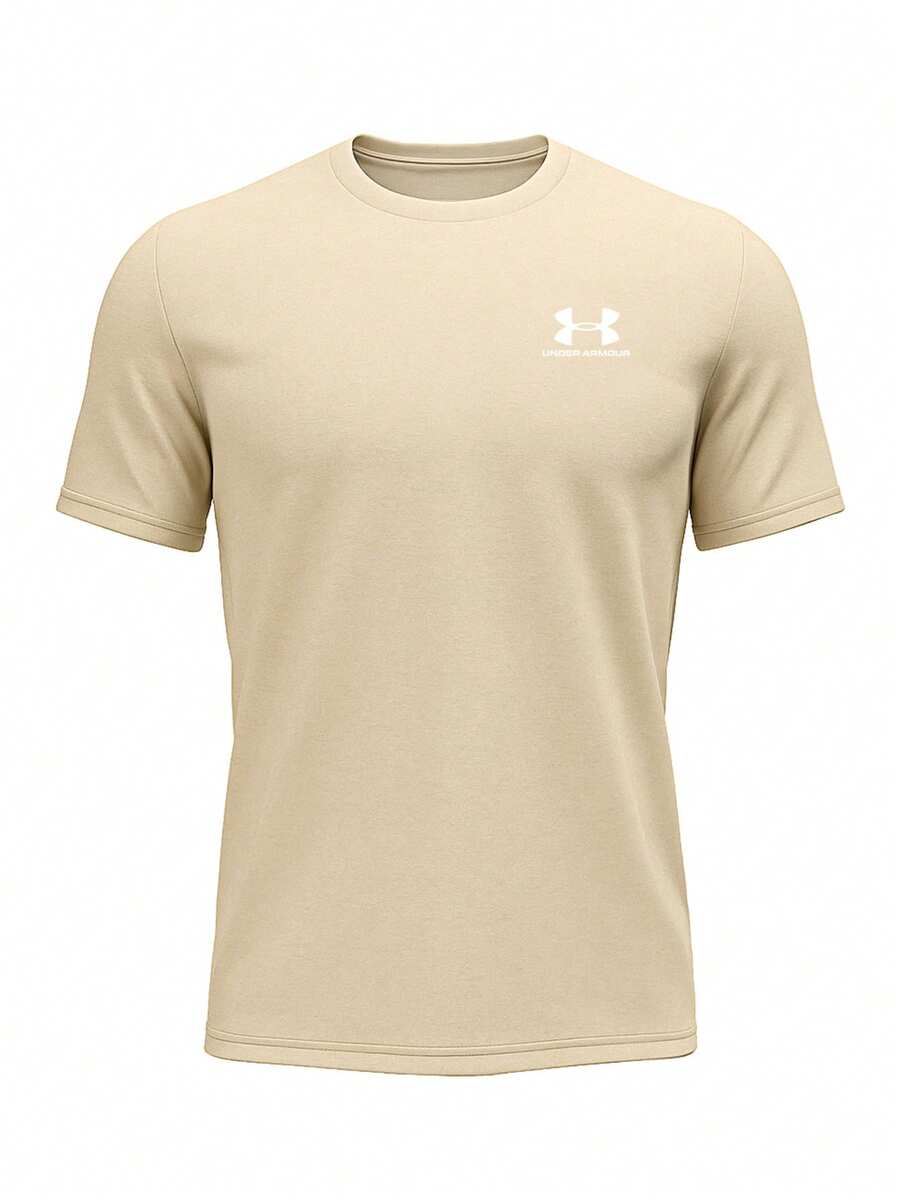 Under Armour SPORTSTYLE Men's Sports Tees & Tanks Easy To Match Moisture-Wicking Breathable Vacation School Casual Beige 1326799-300 - 棕色 - 查看 1