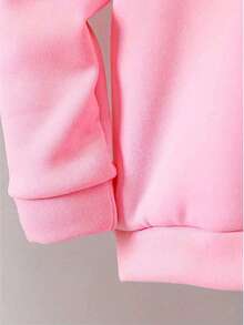 1 Set de Sudadera con capucha y pantalones de chándal de estilo anime 3D con gráfico de letras de K-POP y diseño de niña, cómodo y versátil, adecuado para uso casual, deportivo y escolar en otoño/invierno