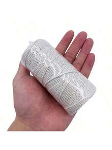 2mm 100M Colorful Macrame Cord Handmade Crafts DIY Beige Twisted Cord Twine Rope String Home Textile Two Strand Weaving Decor