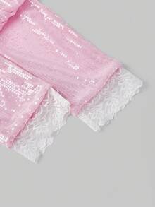 ROMWE Avant Y2K 闪亮亮片花卉泡泡裙连体裤 - 彩色 - 查看 4