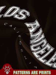 SHEIN Essnce Casual 2pcs/Set Women Los Angeles Slogan Graphic Long Sleeve Tight Fit Crew Neck T-Shirt And High Waist Leggings, Suitable For Spring/Autumn - Coffee Brown - View 3