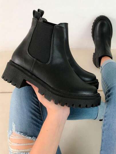 Botines con resorte de mujer casuales botas de piso para mujer calzado casual botas de tacón bajo suela antideslizante acojinadas botas para fiestas elegantes  festivales trabajo escuela  botines cortos casuales botines cortos botas womens boots shoes Willows  Minas del rey