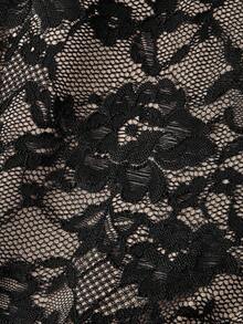 SHEIN MOD 女士优雅派对蕾丝连体裤 - 黑色 - 查看 6