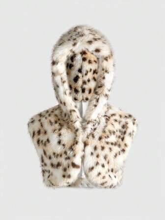 Hippie Cute, Playful & Sweet Fawn Print Cropped Faux Fur Jacket