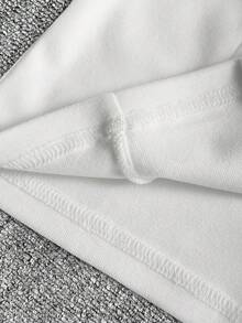 Glimmora 女式马匹印花羊毛夹克，休闲街头风格拉链修身长袖外套，秋季 - 白色 - 查看 5