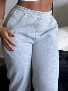 Tyla Gomez 女士抽繩腰部帶口袋慢跑運動褲 - 灰色 - 查看 4