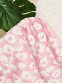 PETSIN 1 Pet Cat Dog Universal Pink White Spotted Cute Pattern Printed Plush All Season Universal Dog Blanket - Pink - View 4