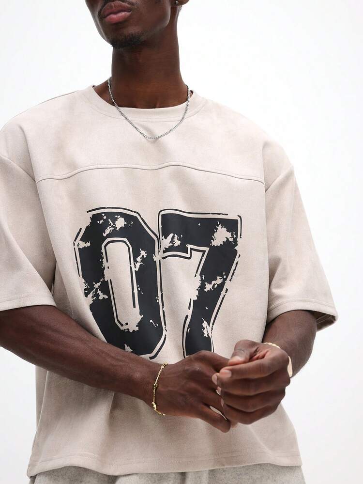 Oversized T-Shirt With Number Print