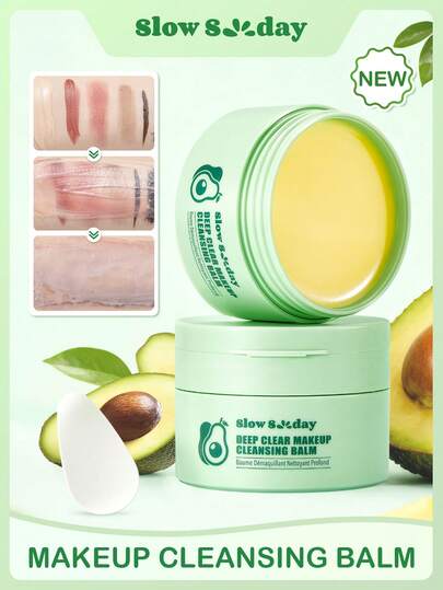 Bálsamo limpiador desmaquillante de limpieza profunda para el domingo lento, con múltiples aceites vegetales, ayuda a disolver el maquillaje y el protector solar, para rostro, labios y ojos, para todo tipo de piel, se derrite rápidamente el maquillaje, textura de bálsamo suave y lisa, fórmula suave y no irritante, Y2K, cuidado de la piel, para otoño e invierno, para Halloween, Acción de Gracias y Año Nuevo, regalo de agradecimiento, Navidad, regalos de Navidad