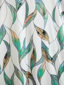 EMERY ROSE 印花休闲方领短袖连衣裙夏季女士连衣裙长裙超长女士连衣裙