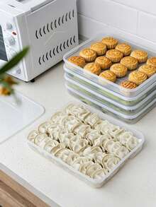 Food Storage Box, Minimalist Clear Food Storage Container For Refrigerator,Soft Lid Does Not Stick To The Bottom, Fish Steak Fresh-Keeping Box, Refrigerator, Bacon Sealed Refrigerator, Seafood Freezer Storage Box - White - View 7