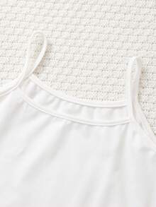 SHEIN 2pcs/Set Tween Girl' Spring/Autumn Striped Long Sleeve Shirt & Loose Light Blue Denim Jeans, Sweet Casual Outfit For Daily Wear - Pink - View 8