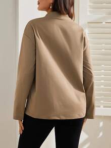 SHEIN Maternity Elegant Minimalist Fashion Coat