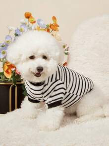 PETSIN 秋冬休闲条纹保暖宠物卫衣 - 彩色 - 查看 7