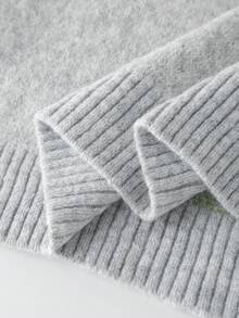 Franclia 女士优雅时尚简约百搭通勤修身圆领花束图案 3D 花朵毛衣背心，秋冬