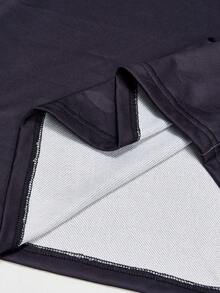 NEON BLANC 男士超宽松T恤时尚字母印花圆领无袖背心 - 黑色 - 查看 6