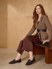 MOTF CASUAL COMFORTABLE VERSATILE WOMEN FLAT SHOES FOR CHRISTMAS SPRING SHOES - Coffee Brown - View 5