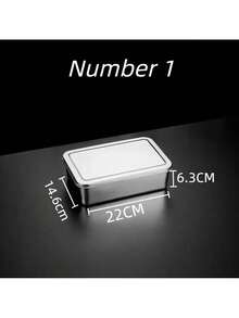 Stainless Steel Square Flat Tray With Lid, For Tiramisu, Baking And Serving Dishes - Multicolor - View 5