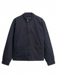 Classic Men's Harrington Jacket Navy Blue - Navy - 查看 4
