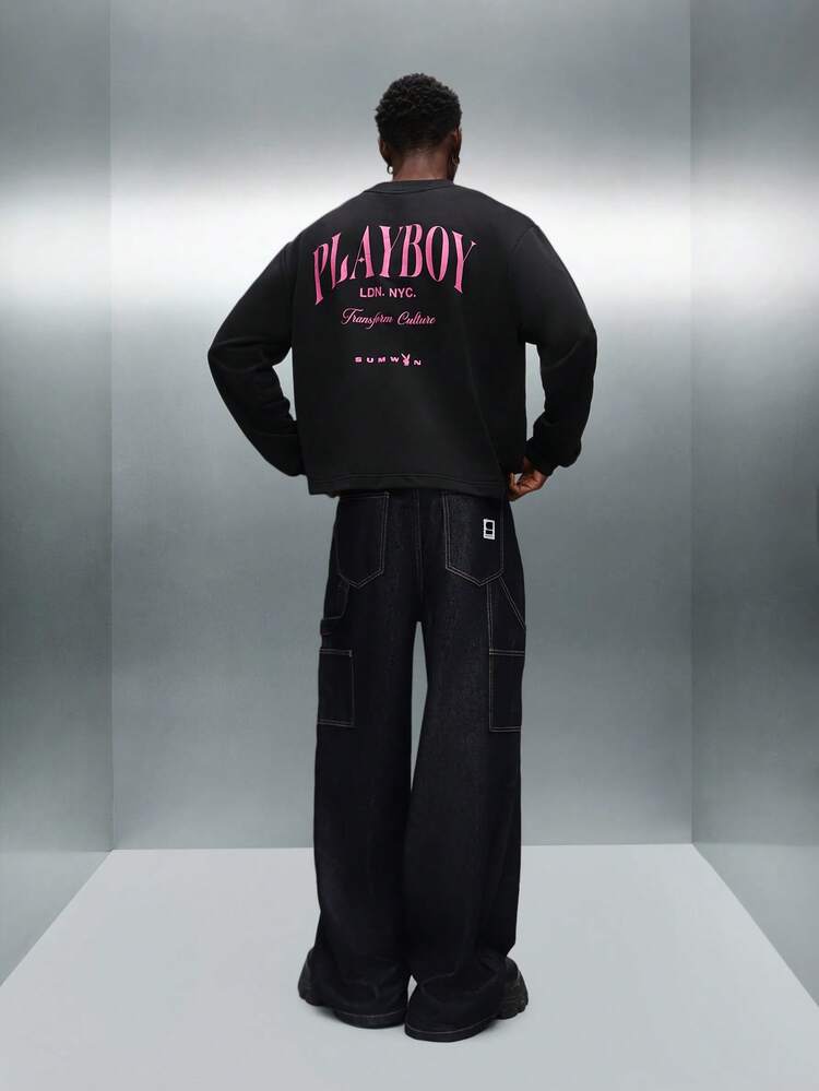 PLAYBOY X SUMWON Sudadera corta con estampado de logotipo