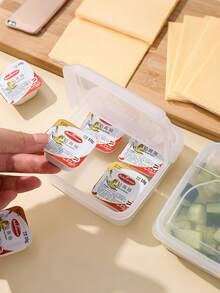 Cheese Dispensing Boxes For Refrigerator: Fruit Sealing Fresh - Keeping Boxes With Flip - Tops, Ideal For Butter Cubes Storage And Storing Onions, Garlic And Other Seasonings" - White - View 8