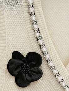 GlowEve 女式仿珍珠边无袖毛衣背心